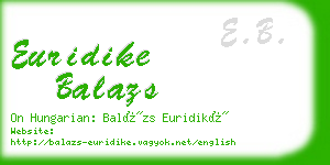 euridike balazs business card